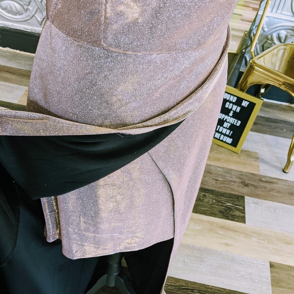 LAST CHANCE NWT Champagne Shimmer Knit Dress - Picture 2 of 5